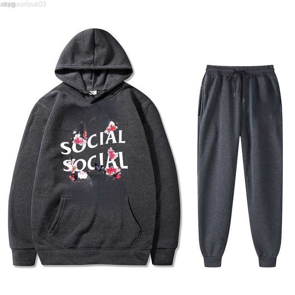 

d91o 2022 fashion design brand assc hoodie two-piece set crooked peach print men and women couple sweater r3s7r3s7, Black