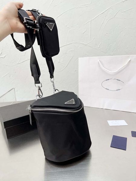 

new advanced texture design portable bucket bag fashion one shoulder messenger bag