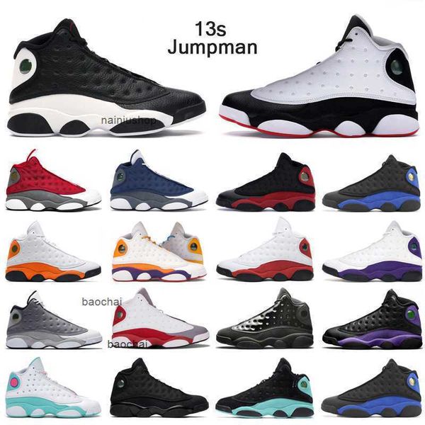 

2023 wholesale men women 13s basketball shoes jumpman 13 red flint hyper blue court purple chicago lakers rivals mens trainers sport sneaker, Black