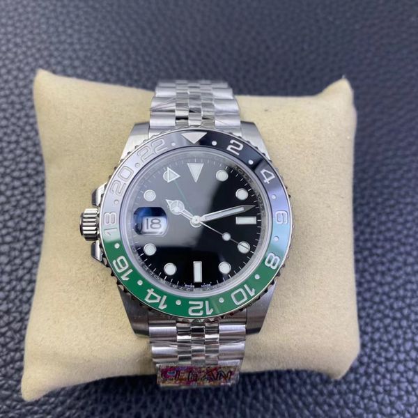 

clean m126720 luxury watch greenwich sprite circle gmt ii left-handed model 40mm 3285 mechanical movement 904l steel 72-hour kinetic energy, Slivery;brown