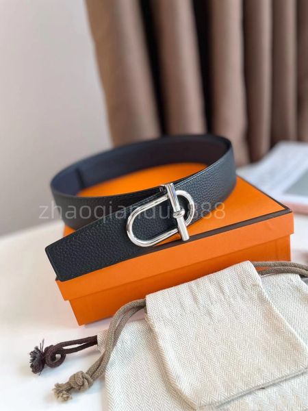 

togo leather men belts for mens and womens designer fashion letter buckle classic black brown reversible buckle width 38 mm he088
