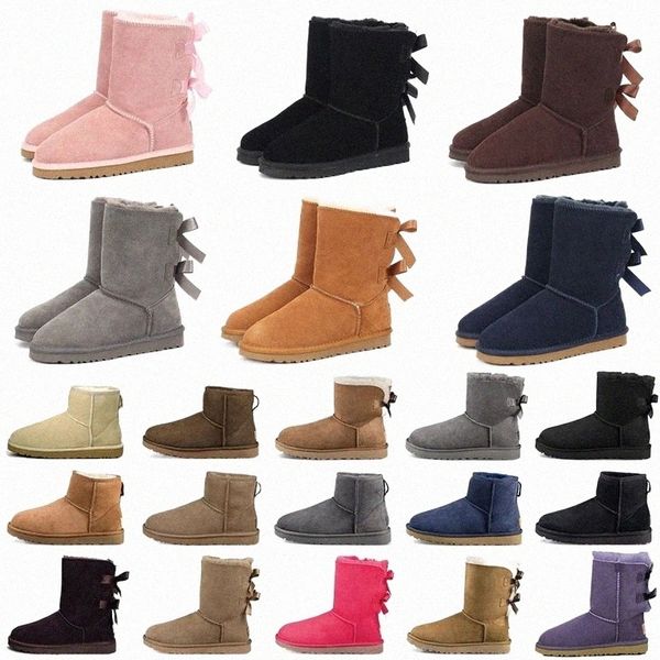 

women designer australians boots winter snow keep warm bootss arstralia ankle booties womens ladies chestnut khaki brown black pink sheepski