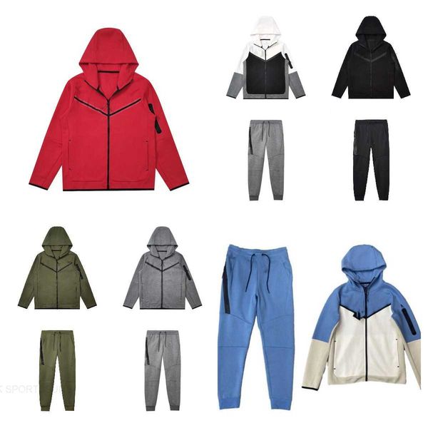

mens woman designer thick tech fleece tracksuit pants sports zip jacket jogger fashion fleeces pant tracksuits womens joggers hooded mtax, Gray