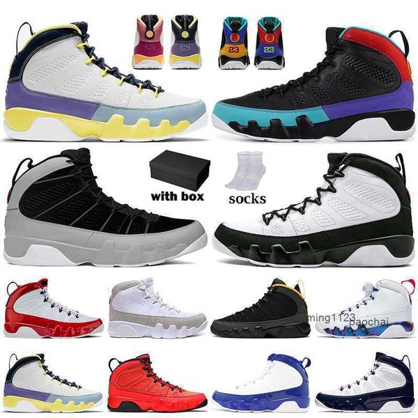 

2023 us 13 man basketball shoes jumpman 9 9s particle grey dream it do it change the world black blue anthracite ei4x