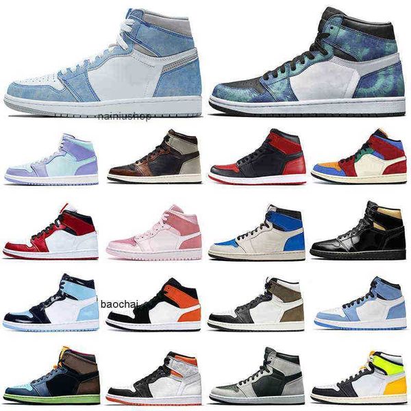 

2023 1s men basketball shoes 1 hyper royal banned bred shadow chicago women mens trainers sports sneakers walking jogging breathabl jordam j, Black