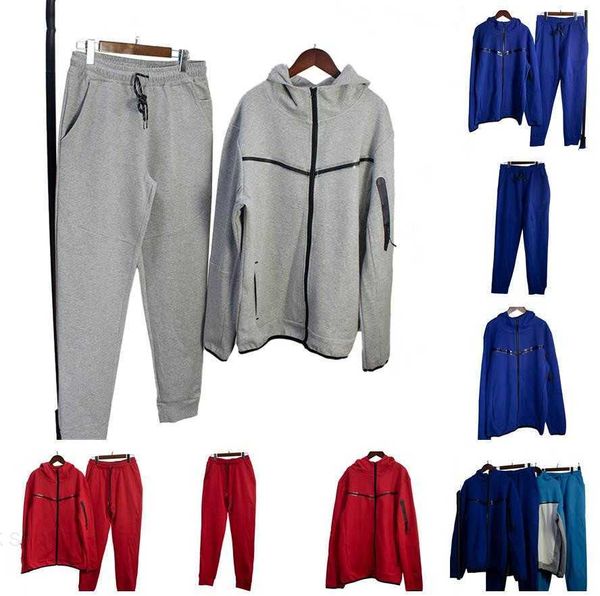 

one zipper thick mens sportswear tech tracksuit fleece jogger pants tight sweat sportwear camo tracksuits loose drawstring y9kt, Gray