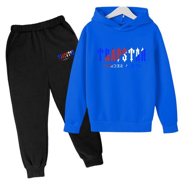

baby clothes kids designer set trapstar toddler clothes sweater hooded kid tracksuits 2 pieces sets warm fleece boys girls children hoodies, White