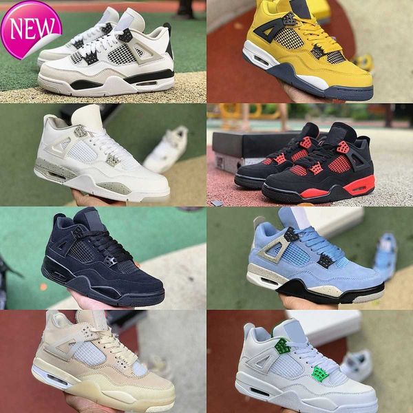 

og2023 jumpman red thunder 4 4s basketball shoes university blue mens military black cement cat cream sail white oreo noir bred infrared coo
