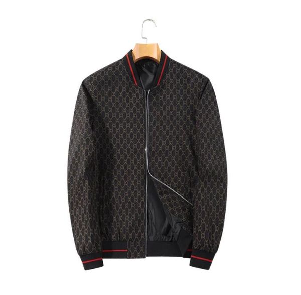

men's jackets for mbroidery bee business leisure baseball v coat zipper stand collar outdoor sports jacket plus hoodie, Black;brown