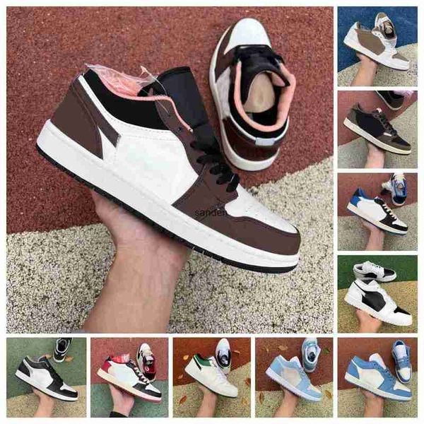 

2023 jumpman 1 men women low basketball shoes og 1s triple white dark mocha shadow designer university blue unc black bred toe light smoky