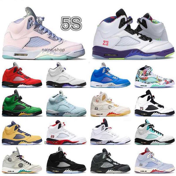 

mesn 2023 high womens og 5s jumpman 5 basketball shoes new sued designer concord easter shattered backboard winter outdoor sport sneaker h0i, Black
