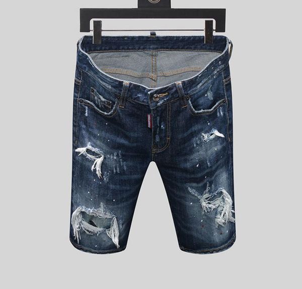 

summer style jeans mens slim short denim trousers zipper stripe blue hole shorts for men9159857