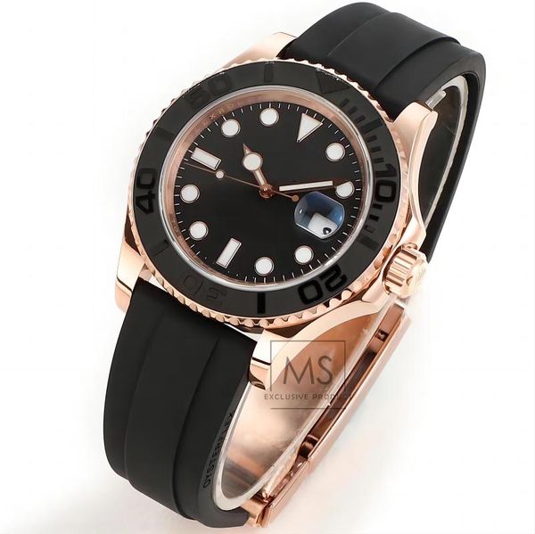 

rose gold watches for men watch mens watchs automatic mechanical wristwatch 40mm 2836 movement 3235 oysterflex strap 3135 date diamond, Slivery;brown