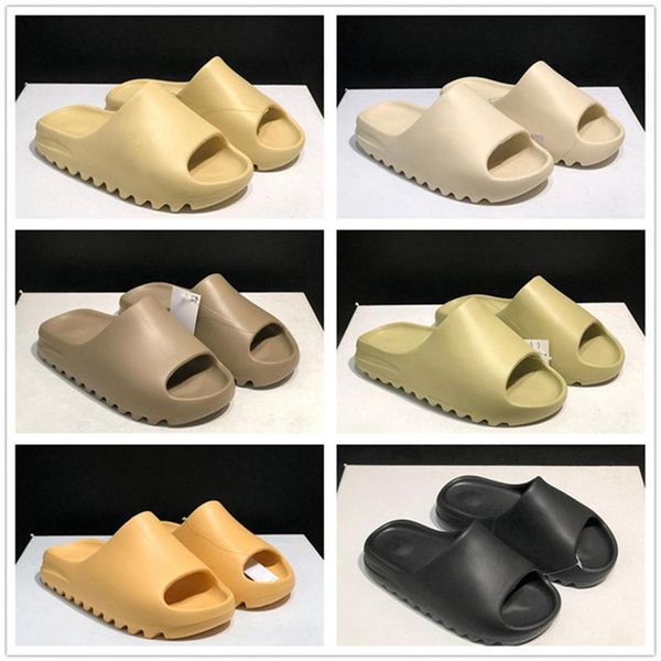 

foam runner platform slipper sandal shoes resin triple black white bone earth brown mens women stylist slides sandals the beautifu2845