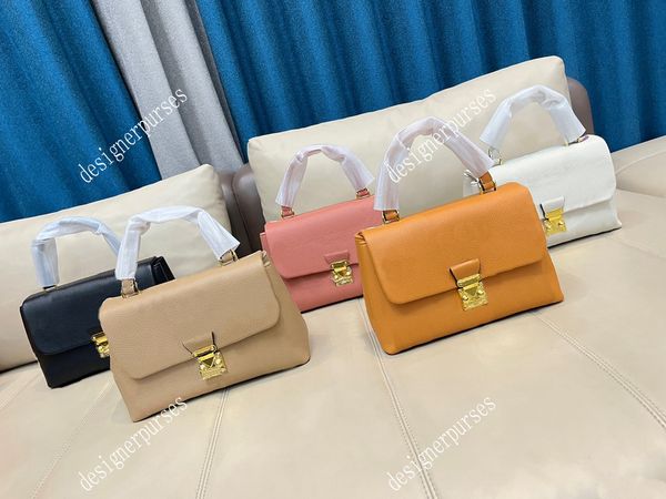 

tz designer bags fashion madeleine handbags women's classic embossed presbyopia letters shoulder bag tote purse ladies gold hardware lo