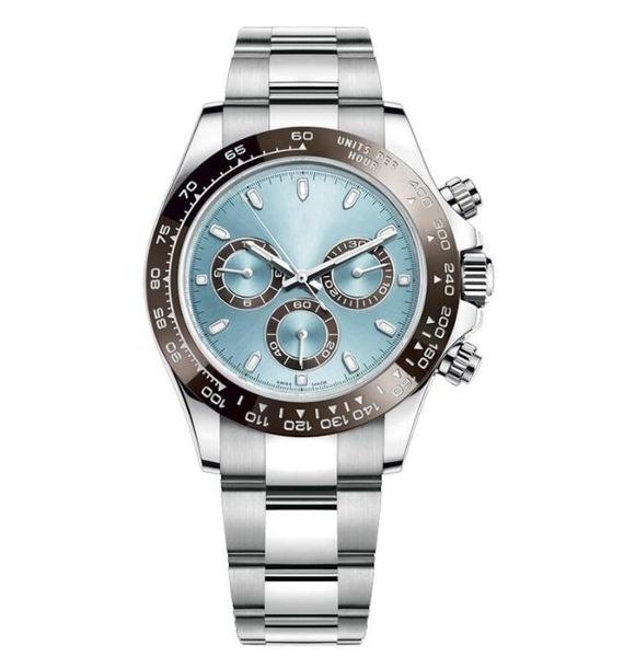 

41mm mens automatic mechanical watches with box stainless steel/rubberthree eyes sapphire swim waterproof luxury wristwatches, Slivery;brown