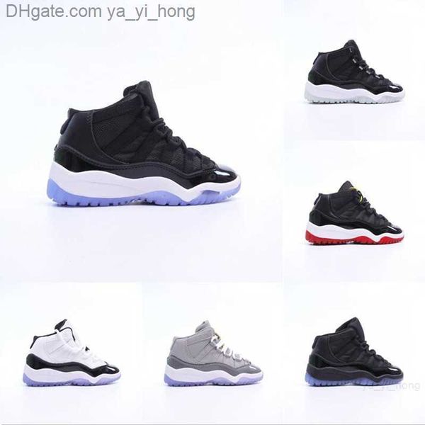

toddler 11s td infant sneakers kids basketball shoes cool grey jubilee 25th anniversary children lifestyle runner bred concord space jam yay, Black