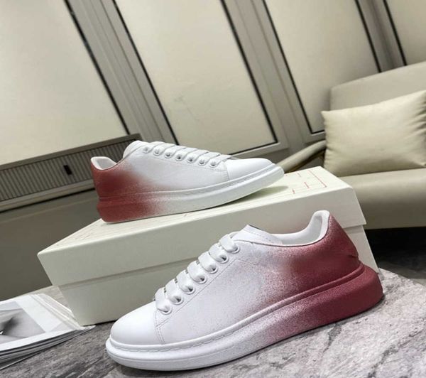 

brand casual shoes designer design 2022 round head leisure leather low red thick soled small white shoes size 35-42, Black