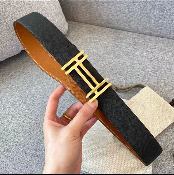 

classics men belts designer mens and woman fashion togo leather classic reversible belt black brown h gold silver buckles 38cm ht0018