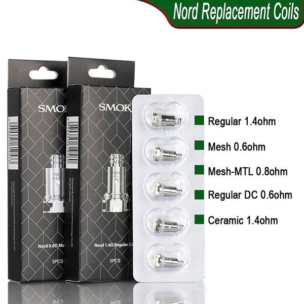

nord replacement coil for smok nord kit ceramic 1.4ohm/regular dc 0.6 mesh coils