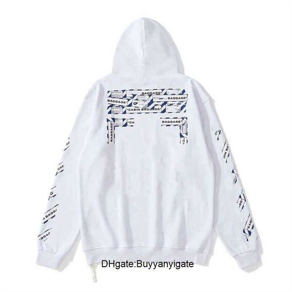 

designer offs sweaters 60% off fashion sweatshirts tide brands hoodies argan oil painting arrow printing men's women's pullover ho, Black