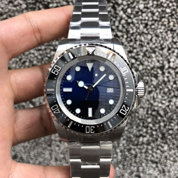 

mens watch gold ceramic 44mm dial automatic machine at sea 904L stainless steel automatic calendar sapphire mirror classic luminous waterproof belt box Ghost king