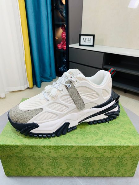 

2023 white men shoes luxury sneakers for men's casual shoes mesh leather rubber sole platform northes co-branded models g, Black