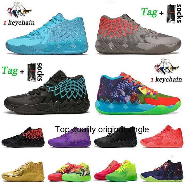 

athletic lamelo ball mb.01 mens basketball shoes faashion 1of1 men sneakers unc rock ridge black red blast rick and morty not from here rare