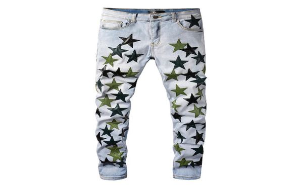 

20ss mens designer jeans distressed ripped biker slim fit motorcycle denim for men s fashion jean mans pants pour hommes 8536985014, Blue