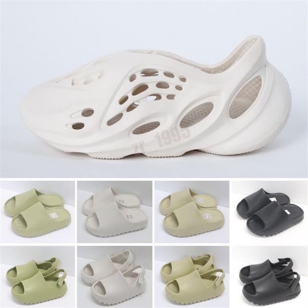 

fashion summer sandal children shoes boy girl youth kid kany wes slide desert sand beach slipper foam runner bone347h, Black