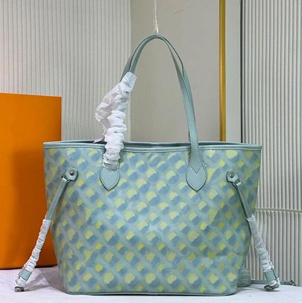 

carryall mummy bags women vintage canvas embossed leather trim purse 2pc mini pouch shopper handbag shoulder cross body totes m46203 m46197