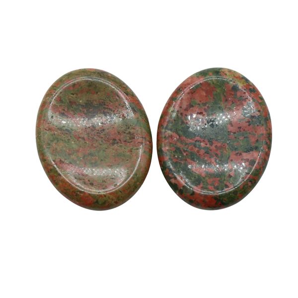 

natural crystal unakite gemstone worry stone colorful massage healing energy worry stones for thump, Black