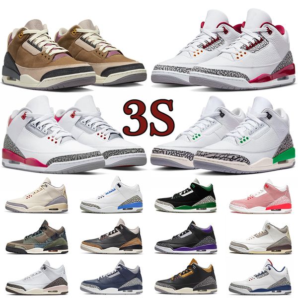 

3 jumpman 3s men women basketball shoes mens trainer fire red muslin archaeo brown cardinal red pine green maniere outdoor sport sneaker tra