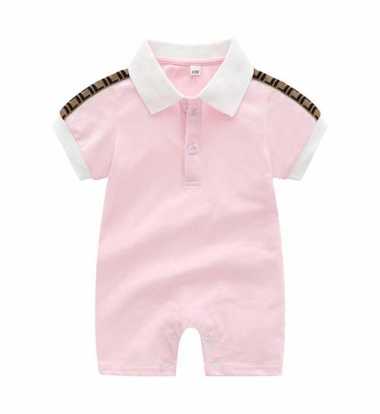 

newborn rompers baby girls and boy short sleeve new year cotton clothes designer brand letter print infant baby romper children2373450666, Blue