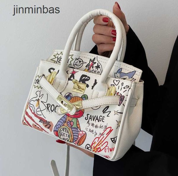 

factory 50% fashion bag texture new graffiti women's versatile crossbody handbag