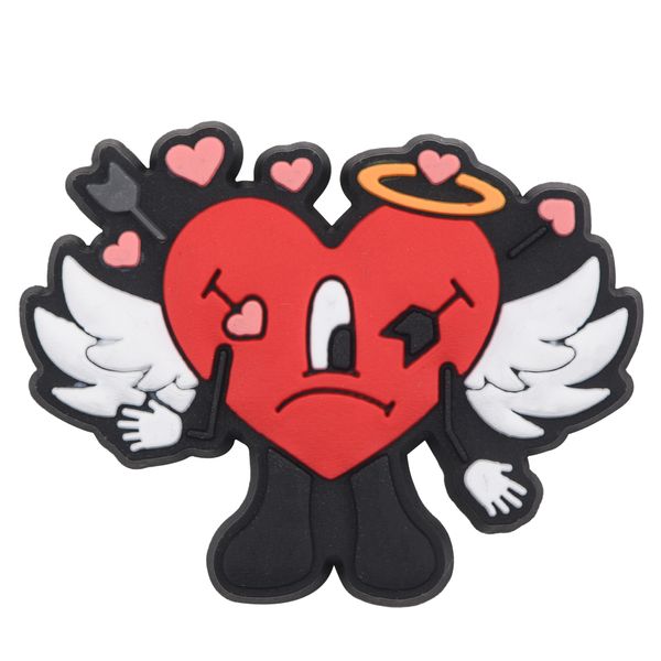 

shoe parts accessories shoe parts accessories 2023 new year charms wholesale rubber pvc shoe decoratioin bad bunny designer charms similing, White;pink