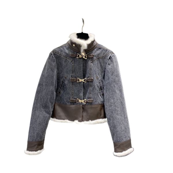 

women's outerwear & coatstemperament the latest vintage motorcycle denim, Black;brown