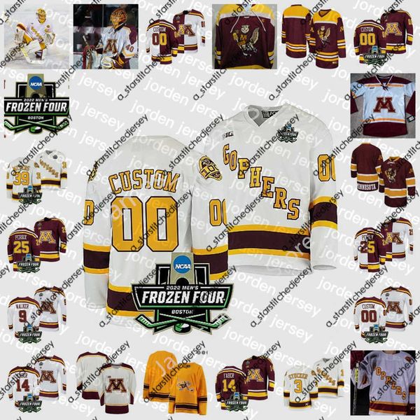 

college hockey wears new college hockey wears 2022 ncaa frozen four championship minnesota golden gophers college hockey jersey 19 vinni let, Black