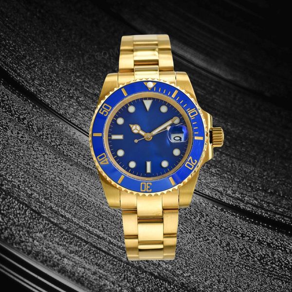 

mens luxury ceramics watches 41mm full stainless steel automatic movement luminous mechanical blue wristwatches fashion life waterproof gift, Slivery;brown