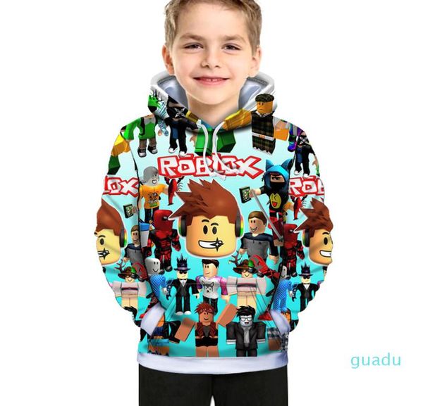 

children039s cartoon hoodie roblox fashion 3d digital spring and autumn cotton printing popular boys and girls039 coat kids4901823, Black