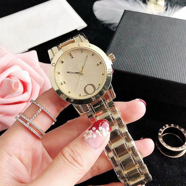 

fashion watches women girls big letters style metal steel band quartz wrist watch p86236d, Slivery;brown