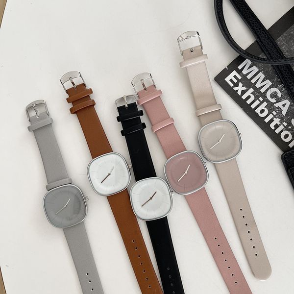 

hbp watches women fashion casual ladies quartz wristwatches leather ladies watch for women dress female clock montres de luxe, Slivery;brown