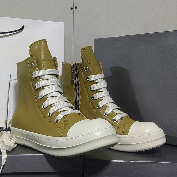 

rick high men's causal shoes ro owens yellow sheepskin with women's sneakers