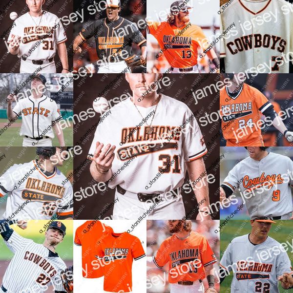 

state oklahoma jerseys osu baseball jersey jake thompson zach ehrhard david mendham nolan mclean, Blue;black