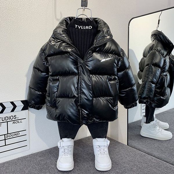 

men women kids size designer children hoodeds down jackets 2 color hoodeds coat winter outdoor cold-proof thickened warm casual fashion logo, Black