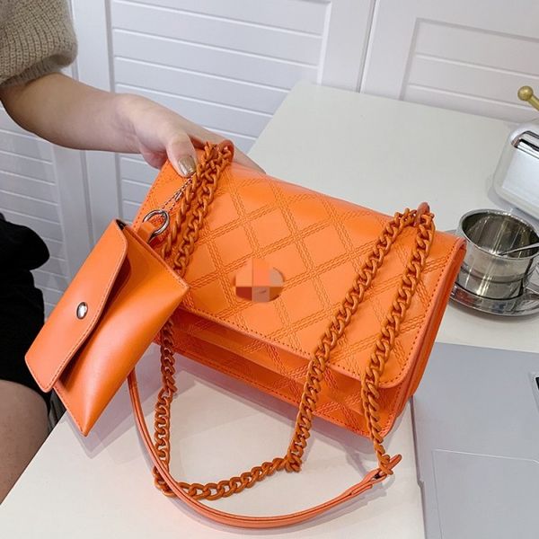 

brand design trendy fashion evening bag lingge chain bags korean versatile women's shoulder bag