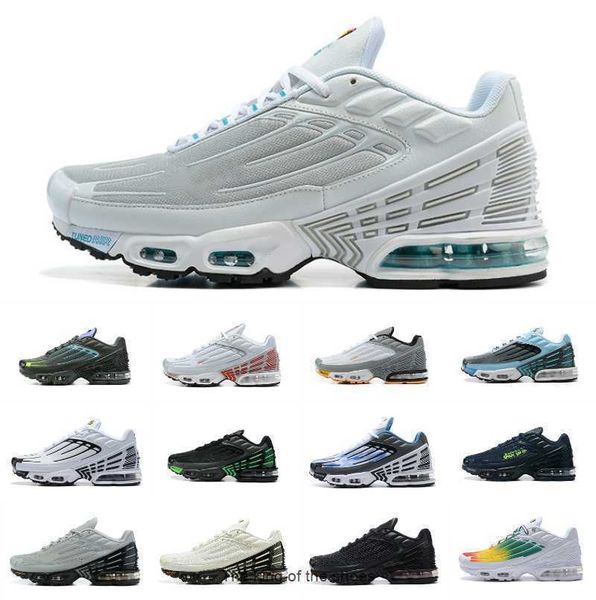 

designer tn plus tuned 3 running shoes triple white bone black iridescent aqua volt crimson obsidian men women neon graphy pack nebula