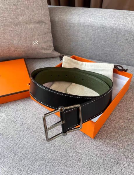 

classics men belts designer mens and woman fashion togo leather classic reversible belt black brown h gold silver buckles 38cm ht0024