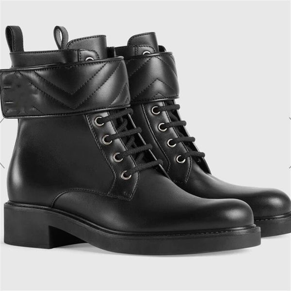 

luxurys designers women booties ladies ankle boot fashion womens autumn winter high heel short platform leather boots 268i, Black