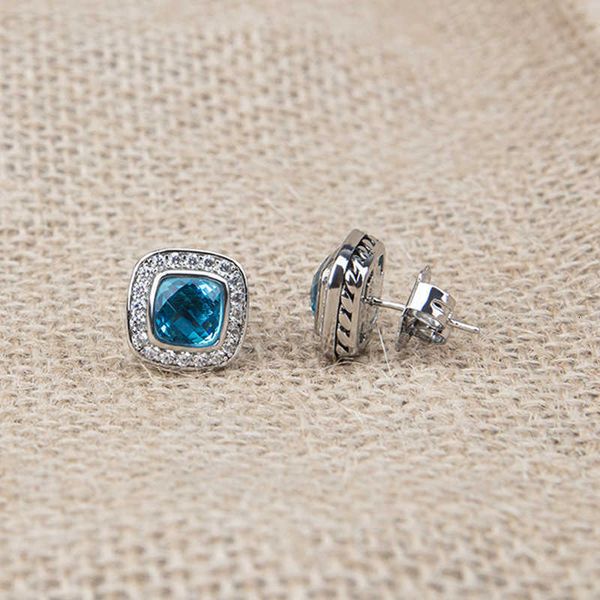 

jewelry women designer earrings stud elegant earring studs sliver inlaid with square zircon stud vintage wedding party banquent gift we322, Golden;silver